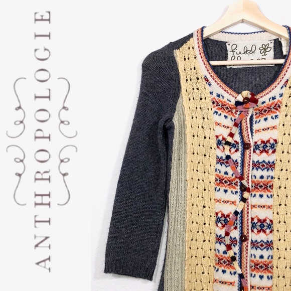 Anthropologie Sweaters - Anthropologie Field Flower Lambswool Cardigan